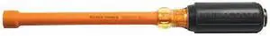 KLEIN TOOLS 646-7/16-INS 7/16-Inch Insulated Nut Driver 6-Inch Hollow Shaft