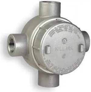HUBBELL KILLARK GECXT-1M Conduit Outlet Body,Iron,X,1/2 In.