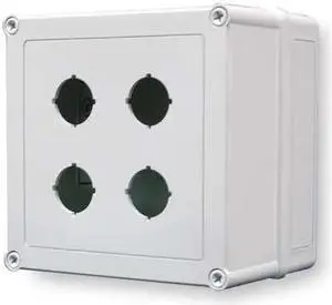 HOFFMAN VM775-PBS4 Pushbutton Enclosure,30mm,4 Hole,Plastic