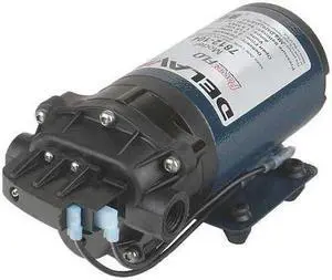 DELAVAN FLUID POWER 7812-104 Diaphragm Pump, Polypropylene, Santoprene, 115,