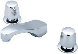 CENTRAL BRASS 3127-AVN1 Slow-Close Two Handle Widespread Bathroom Faucet, NPS,