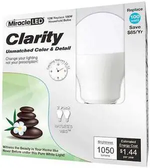 MIRACLE LED 602207 Nature's Vibe Clarity High Visibility Daylight LED Light
