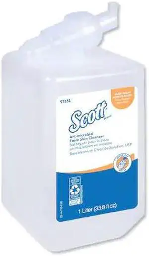 SCOTT KCC 91554 Control Antimicrobial Foam Skin Cleanser, Fresh Scent, 1000mL