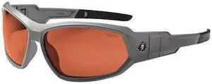ERGODYNE LOKI-PZ LOKI, Safety Glasses, Uncoated, Copper Lens, Matte Gray Frame,