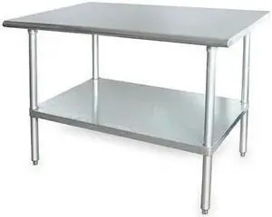 ZORO SELECT 2KRE7 Fixed Work Table,SS,48" W,24" D