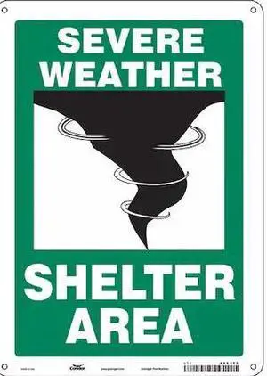 CONDOR 480J23 Safety Sign, 14 in Height, 10 in Width, Aluminum, Vertical