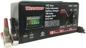 WESTWARD 1JYU9 Battery Charger, Automatic Boosting, Charging, Maintaining For