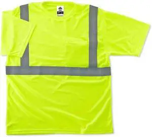 ERGODYNE 8289 Lime Type R Class 2 T-Shirt,XS