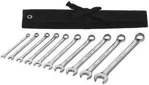 WESTWARD 54DF91 Combination Wrench Set,10 Pieces,12 Pts