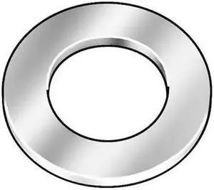 ZORO SELECT 383650-BR Flat Washer, For Screw Size 1 1/2" ,Steel Zinc Yellow