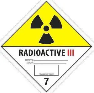 TAPE LOGIC DL5243 Tape Logic® Labels, "Radioactive III", 4" x 4",