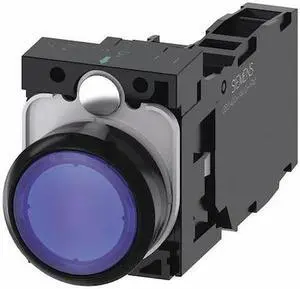 SIEMENS 3SU1102-0AB50-1FA0 Illuminated Push Button,Blue,22mm,LED