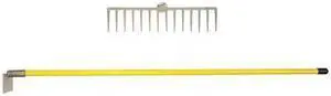 AMPCO R-10FG Rake,Fiberglass Handle,14-1/4"W,60-1/4"L