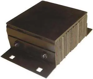 ZORO SELECT 22NT64 Dock Bumper,10x5-1/4x16 In.