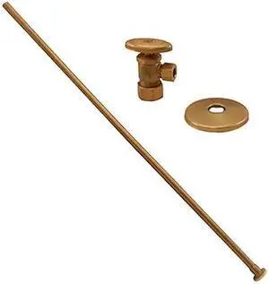 JONES STEPHENS S1037BB Brushed Bronze 3/8" x 20" Closet Supply and 3/8" x 5/8"