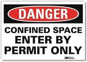 LYLE U1-1004-RD_14X10 Danger Sign,14x10 In.,English, U1-1004-RD_14X10