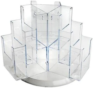 AZAR DISPLAYS 252810 Nine-Pocket Three-Tier Revolving Trifold Brochure Holder AZAR DISPLAYS 252810 Nine-Pocket Three-Tier Revolving Trifold Brochure Holder