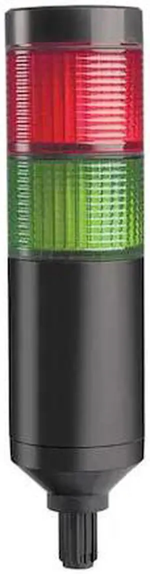 DAYTON 26ZT21 Tower Light Assembly, Red, Green, 24V AC/DC, 80 FPM, 56 mm Dia.,