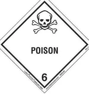 LABELMASTER HMSL80 Poison Label,Worded,PVC-Free,PK500
