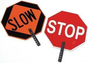 CORTINA 03-852 Paddle Sign,Stop/Slow,18 In. H