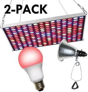 MIRACLE LED 602235 LED Grow Panel & Clamp On LED Red Spectrum Grow Light Kit 6