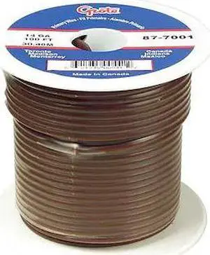 BATTERY DOCTOR 87-2021 Primary Wire, GPT, 20 AWG, 1C C, Brown, PVC, Stranded,