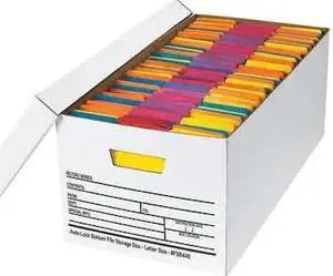 PARTNERS BRAND FSB440 File Box,Auto-Lock Bottom,24x12x10",PK12, 200#/ECT-32