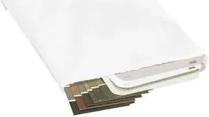 PARTNERS BRAND BGM103W Flat Merchandise Bags, 8 1/2" x 11", White, PK2000