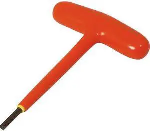 GRAY TOOLS 68609-I 9/64" S2 T-handle Hex Key, 1000V Insulated
