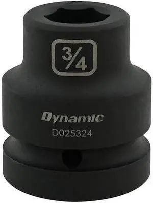DYNAMIC D025324 1" Drive Standard Socket, Black Phosphate, Tools 3/4" X 1"