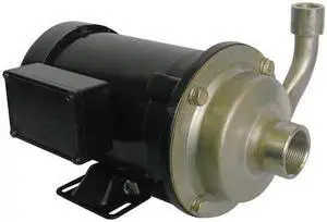 DAYTON 5WXT3 Pump, Centrifugal, SS, 3/4 HP, 3 PH