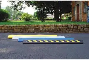 ZORO SELECT 1790BLKX Parking Curb,72 x 4 x 8 In,Black/Yellow