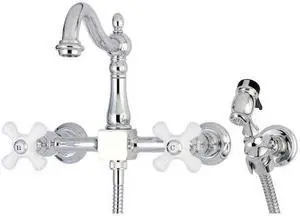 HERITAGE KS1261PXBS KS1261PXBS 8" Centerset Wall Mount Kitchen Faucet with