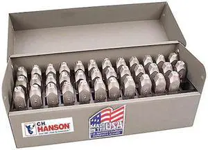 C.H. HANSON 29175 Steel Stamps Set,1/8 in.,36 pcs.