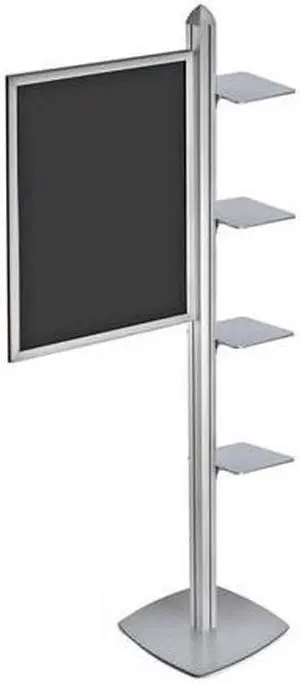 AZAR DISPLAYS 300295-SLV Sky Tower Display Kit W/ 22"x28" Slide-in Frame and 4