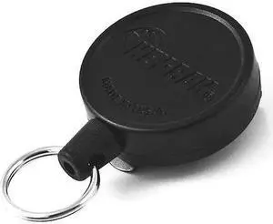 KEY-BAK #6 Key Reel, Split Ring Type, Black