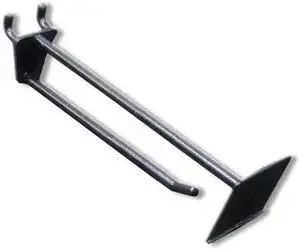 AZAR DISPLAYS 800016-BLK 6" Glass-Filled Nylon Scan Hook: 0.225" Dia., PK50