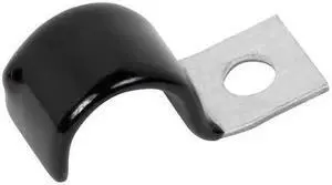 ZORO SELECT CHV1309Z1 Cable Clamp, Steel, 3/4 in Bundle Dia., Black, 50 PK