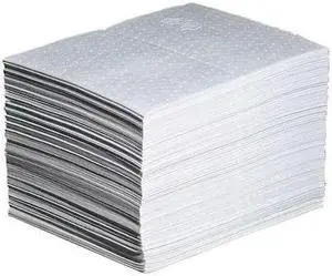 PIG MAT460 Sorbent Pad, 22 gal, 15 in x 20 in, Oil, White, Polypropylene