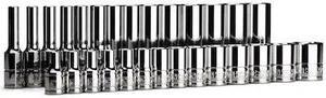 CAPRI TOOLS CP12110-28MSD 1/4 in. Drive Master Chrome Sockets Set, 6-Point, 4