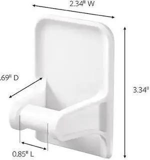 COMMAND 17009-HW2ESF Spray Bottle Hanger, White, Plastic, PK2