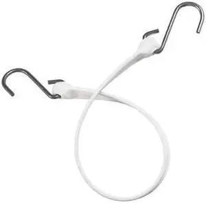 THE BETTER BUNGEE BBS24SW Polystrap,White,24 in. L,SS
