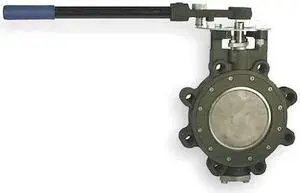 MILWAUKEE VALVE HP1LCS4212 4 Butterfly Valve,Lug,4 In,RPTFE Liner