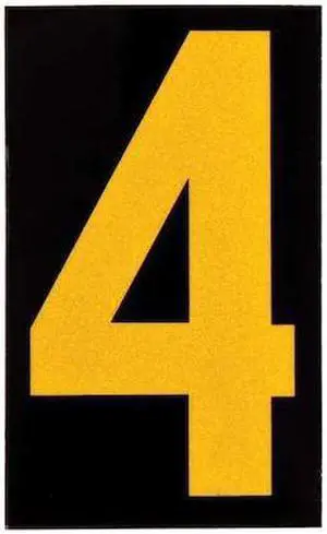 BRADY 5905-4 Reflective Numbers And Letters,4,PK25
