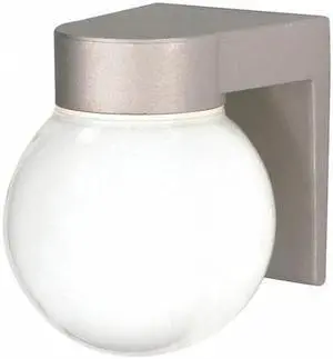 NUVO SF77-139 1-Light - 8in. - Utility Wall Mount - With White Glass Globe -