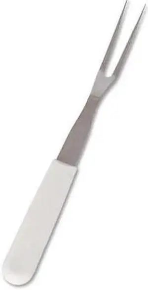 CRESTWARE KN07 Fork,White,13" L,Stainless Steel