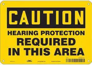 CONDOR 465Z32 Safety Sign, 7 in Height, 10 in Width, Aluminum, Vertical