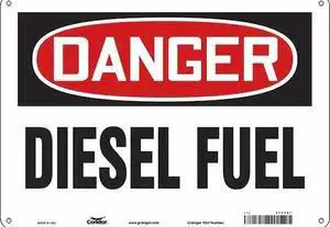 CONDOR 470T97 Safety Sign, 10 in Height, 14 in Width, Polyethylene, Horizontal