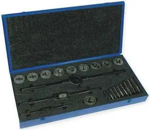 CLEVELAND C00611 Tap and Die Set,1/4 to 1 In,24 pc