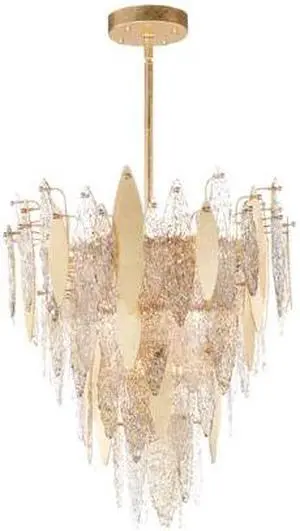 MAXIM 32325CLCMPGL Majestic 12-Light 24" Wide Gold Leaf Chandelier